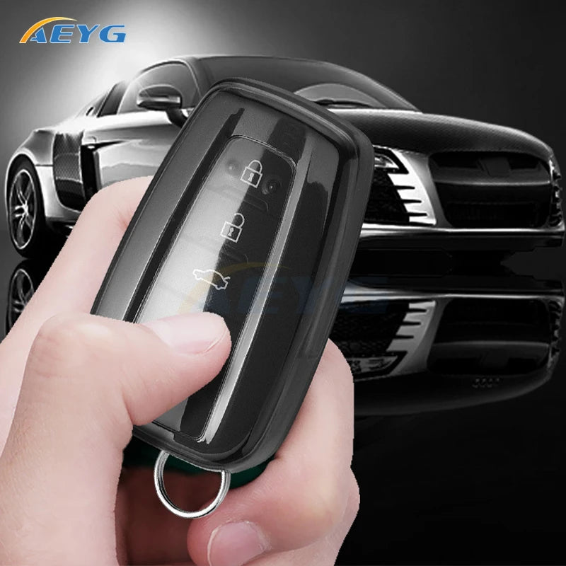 TPU Car Key Case Cover Shell Fob For Toyota CHR Camry Corolla RAV4 Highlander C-HR Prius Land Cruiser Prado Keychain Accessories