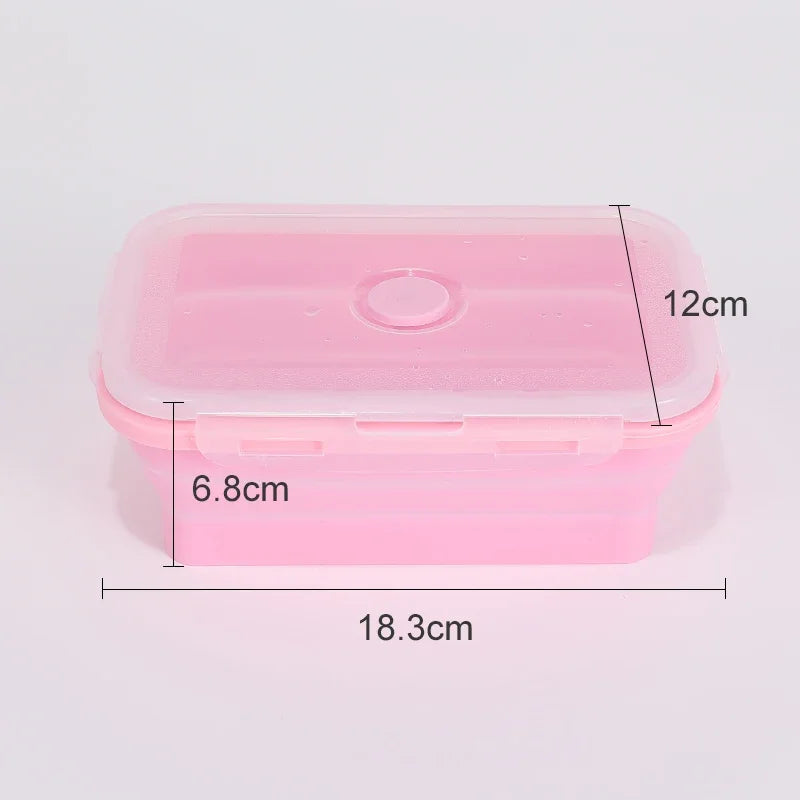 Collapsible Silicone Lunch Box - Stackable Food Storage Containers