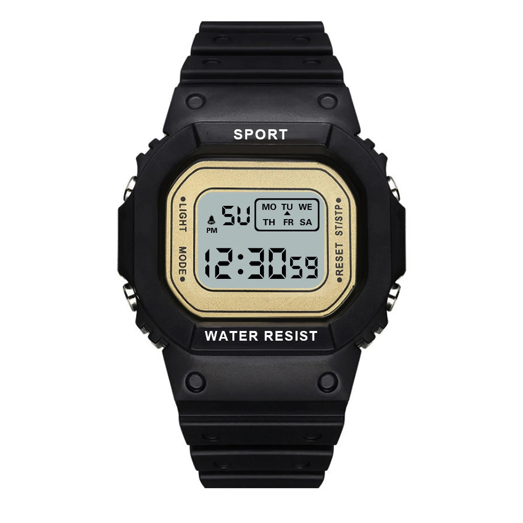 YIKAZE Square Digital Watch – LED Sports Watch for Men, Women & Kids