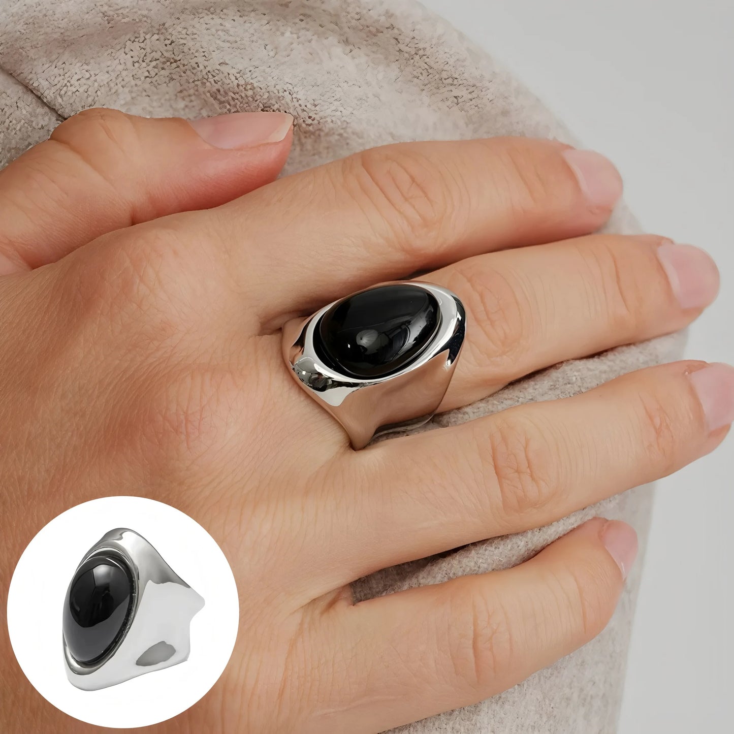 PANJBJ 925 Sterling Silver Hollow Out Rings For Women Three Layered Cross Punk Irregular Vintage Jewelry Gift Dropshipping