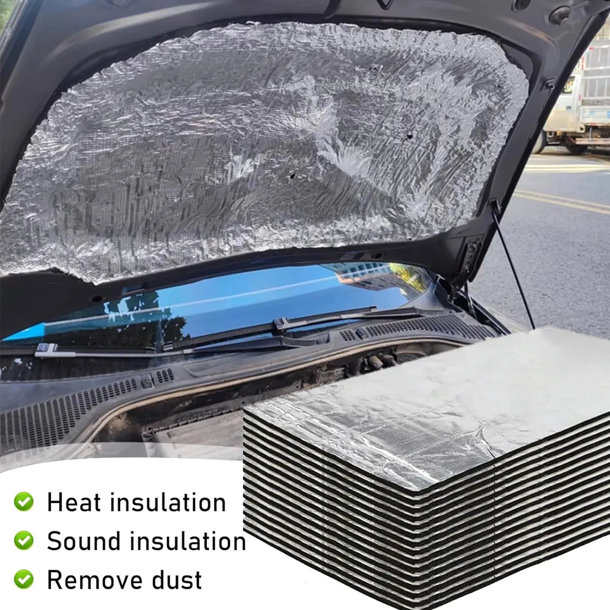 Self-Adhesive Car Soundproofing Foil Pads, 25 x 18.5 cm - 10 Pack - view 4