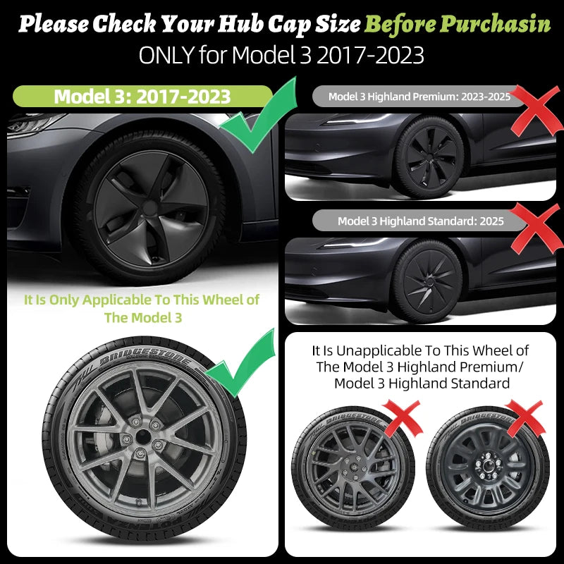 4PCS Design For TESLA Model 3 2026-2026 18 Inch Arachnid Style Wheel Cover Hubcaps Cap Only For Model 3 Wheel Cover Accessories