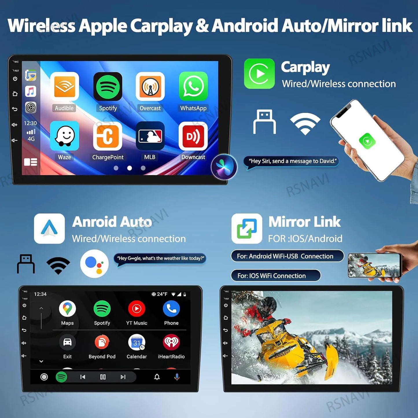 Android 16 Carplay Auto Car Radio Multimedia Player For Chevrolet Silverado 3 GMTK2 2013 - 2019 E53 X5 M5 Wireless BT Snapdragon