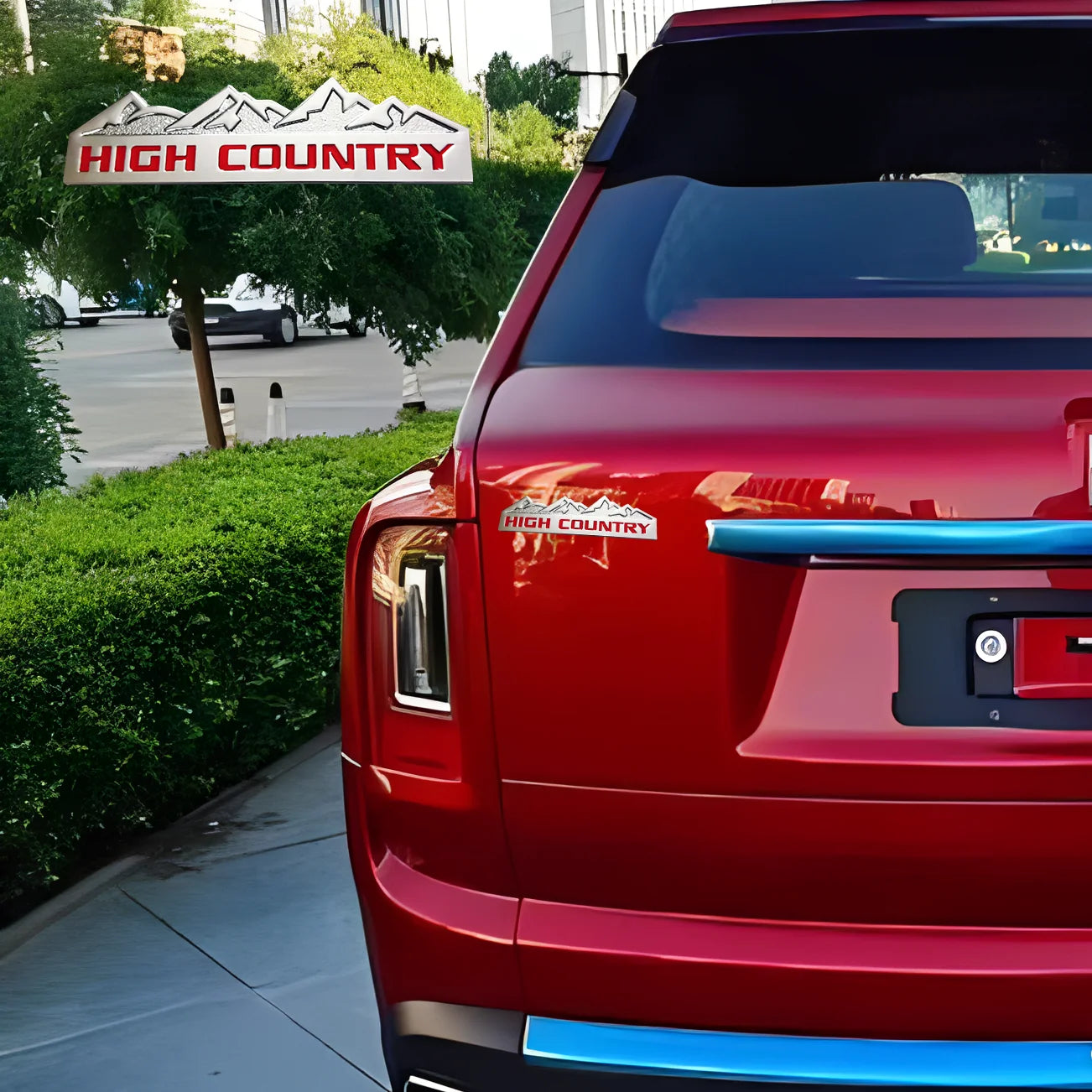 HIGH COUNTRY 3D Zinc Alloy Car Sticker Suitable for Chevrolet, Jeep, Dodge and Ford Modified Snow Mountain Metal Car Logo