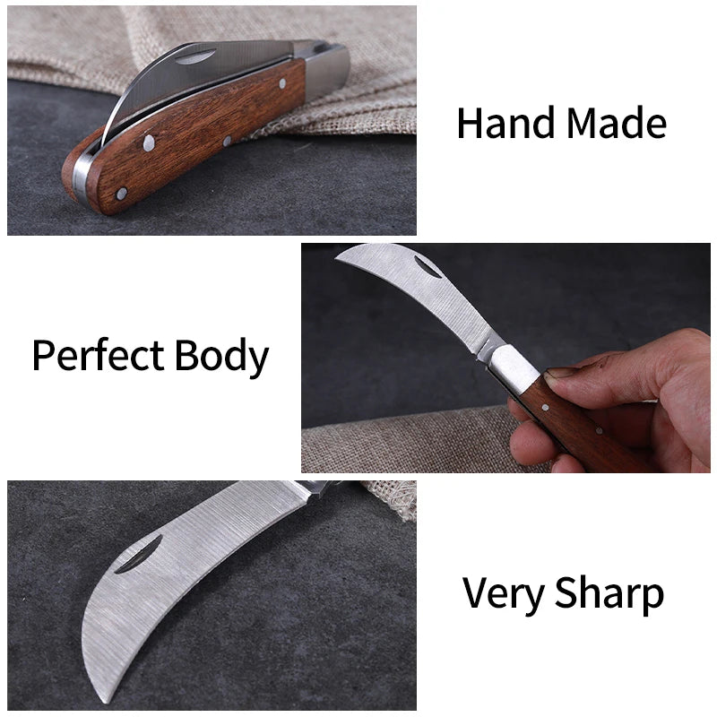 Folding Grafting Scissors Gardening Tool Stainless Steel Grafting Knife Hand Tool Outdoor Multi-functional Cutting Trim Supplies