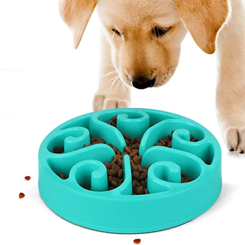 Round Maze Slow Feeder Dog Bowl - Non-Slip Puzzle Dish, 2 Sizes - photo 7