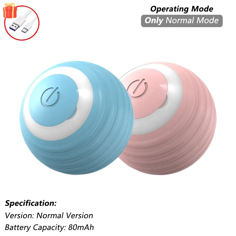 Automatic Rolling Cat Ball Toy with Tail, Rechargeable