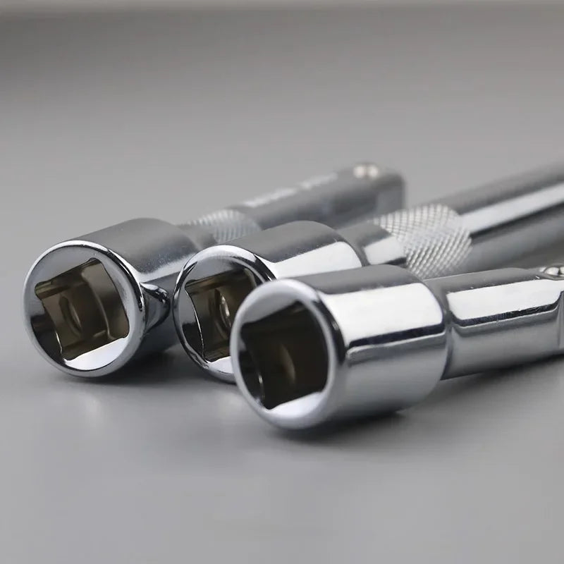 Socket Ratchet Wrench Extension Bar 1/4" 3/8" 1/2" 50/75/100/125/150/250mm Long Bar Steering Sleeve Connecting Rod Accessories