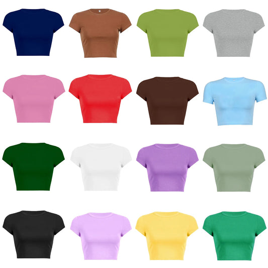 Vintage Clothes for Women Solid Color Short Style Crop Top Sexys Y2k Tops Woman 2026 Aesthetic Women's Blouses Harajuku Summer
