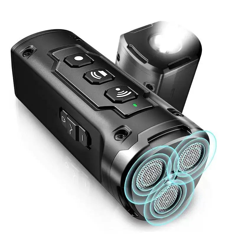 Ultrasonic Dog Repeller & Anti-Bark Deterrent Device – Rechargeable with LED Flashlight | Black & Orange