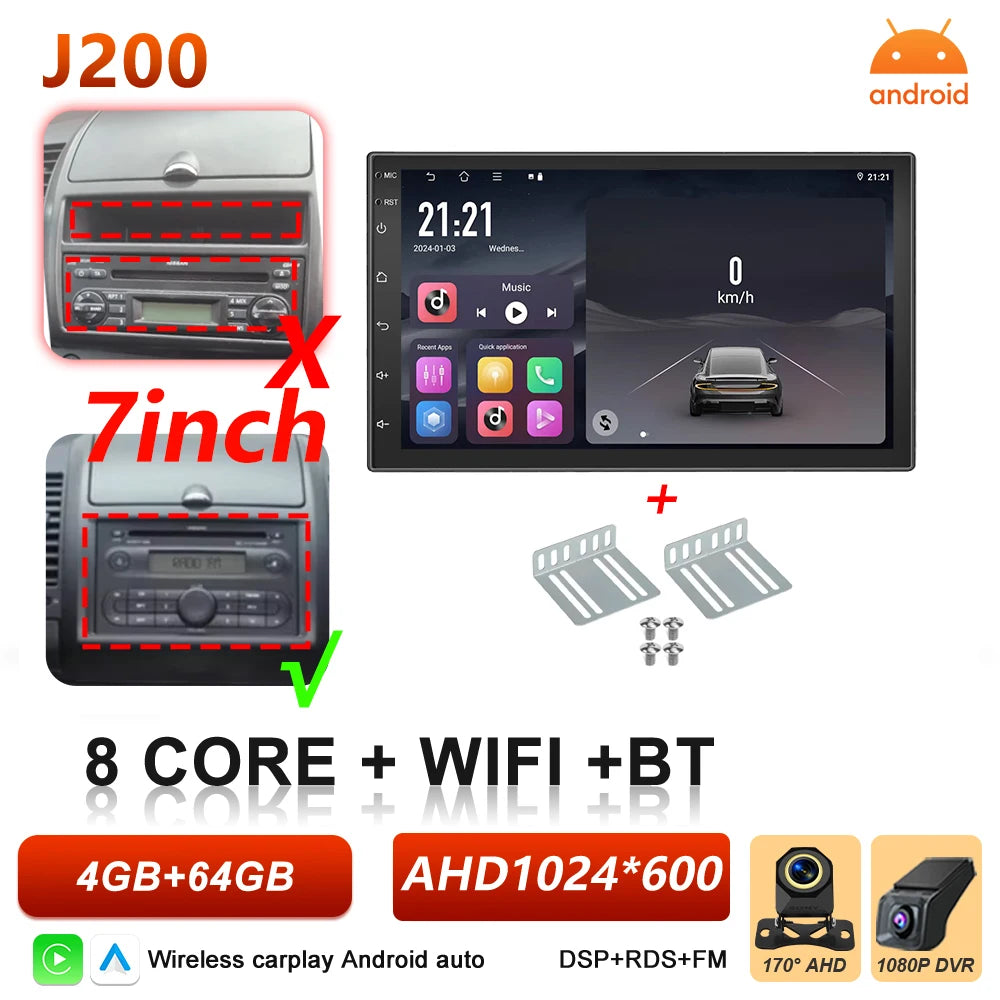 Android 16 Auto Car Radio For Nissan Note 2004 2005 2006 2007 2008 - 2012 Carplay Multimedia Player GPS Navigation DSP BT Stereo