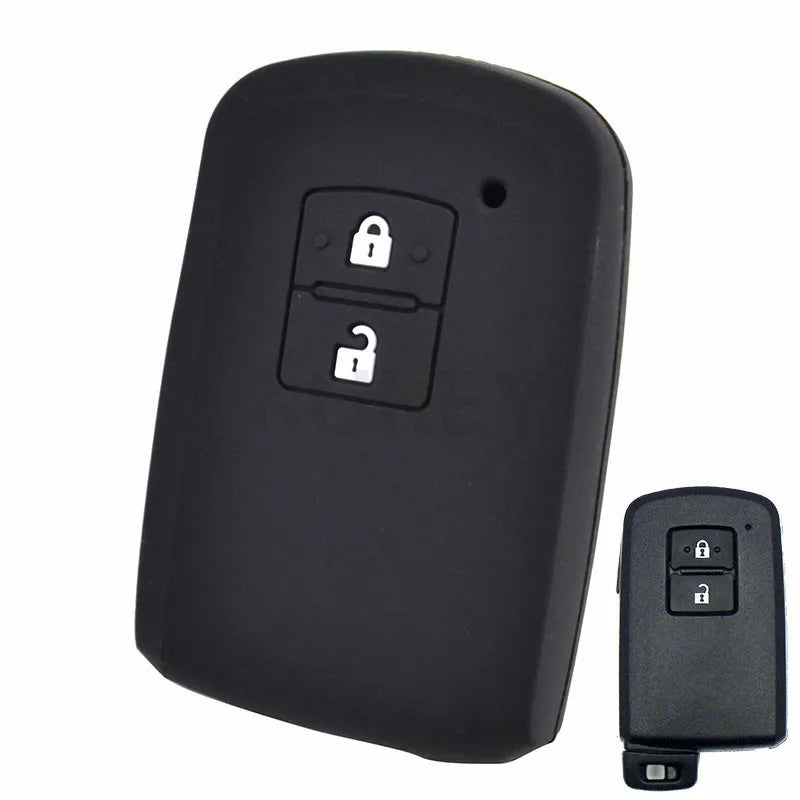 For Toyota RAV4 Camry corolla Land Cruiser Highlander Prius Auris Avalon Yaris Verso Tacoma Remote Fob Cover Silicone Key Case
