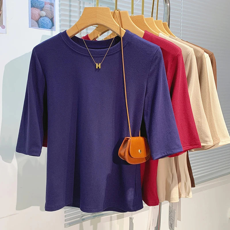 Women's 100% cotton crew neck tee — view 16 of 20