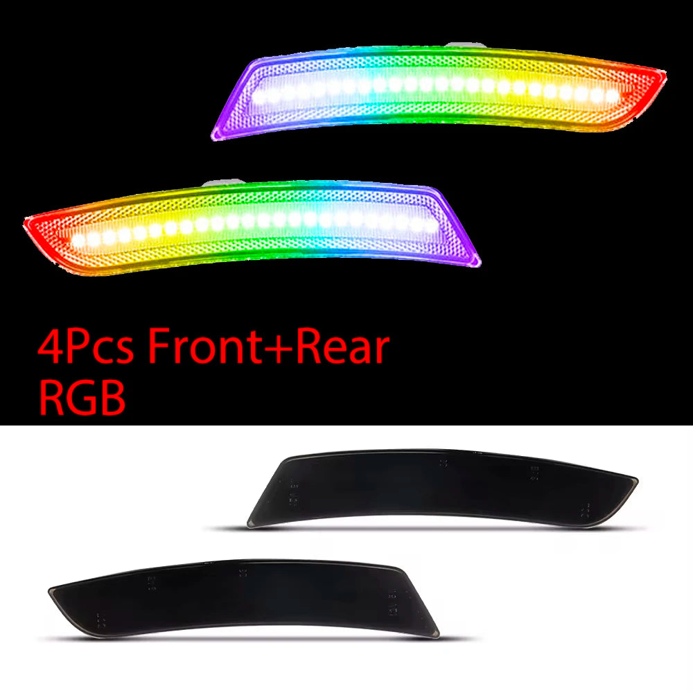 4Pcs LED Front Rear Bumper Side Marker Lights For Chevrolet Chevy Camaro 2016-2021 Cadillac CTS ATS Car Accessories OEM#23169181