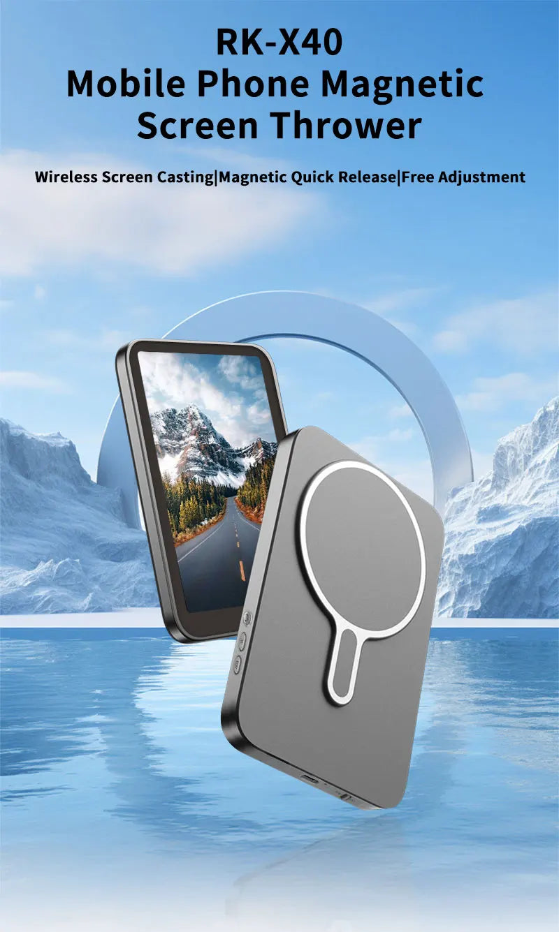 Mobile screen splitter selfie wireless display screen long-distance transmission monitor synchronized live broadcast Vlog screen
