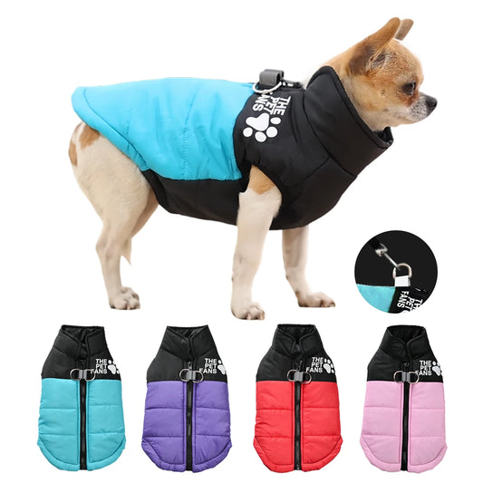 Pet Dog Jacket Autumn Winter Clothes For Small Medium Dogs Cat Waterproof Warm Chihuahua French Bulldog Vest Coat Puppy Costume