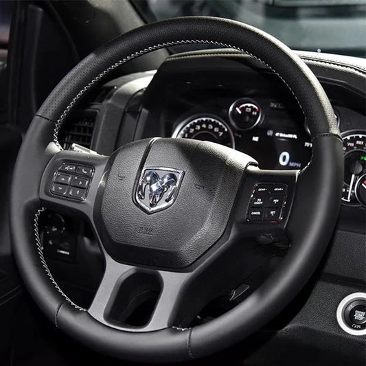 Hand-Stitched Leather Steering Wheel Cover for RAM 1500-5500 (2012-2022)