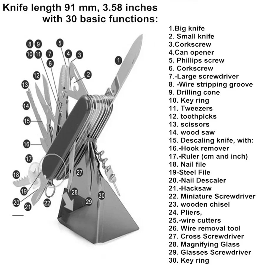 17 in 1 multifunctional pocket tool portable stainless steel folding camping pliers outdoor multifunctional pocket tool