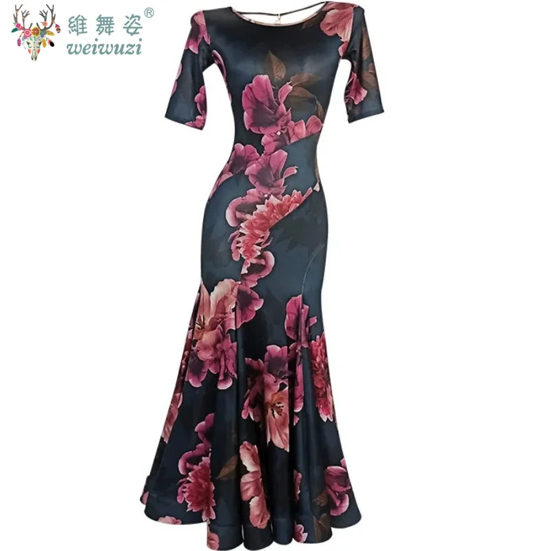 Women's fishbone swing ballroom dress