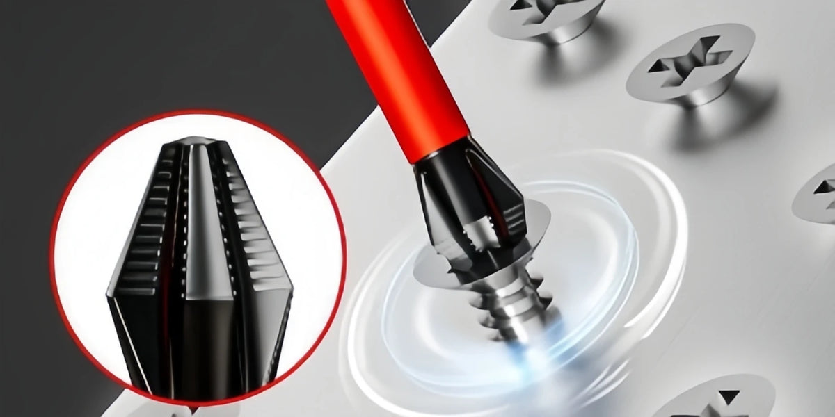 Magnetic Screwdriver Bit Set 12 Pc, S2 Steel Anti-Slip Impact
