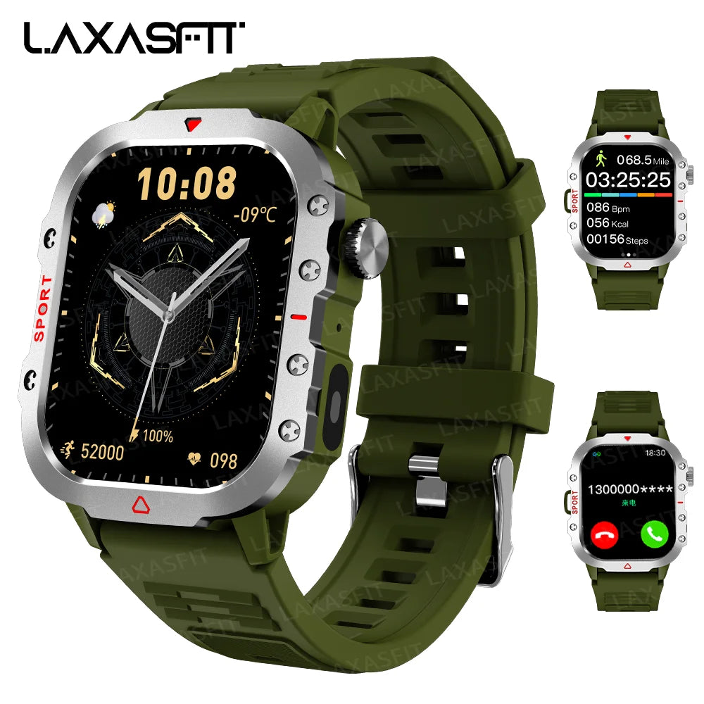 LAXASFIT Sports Smart Watch — 1.71" Screen, BT Calling, Torch