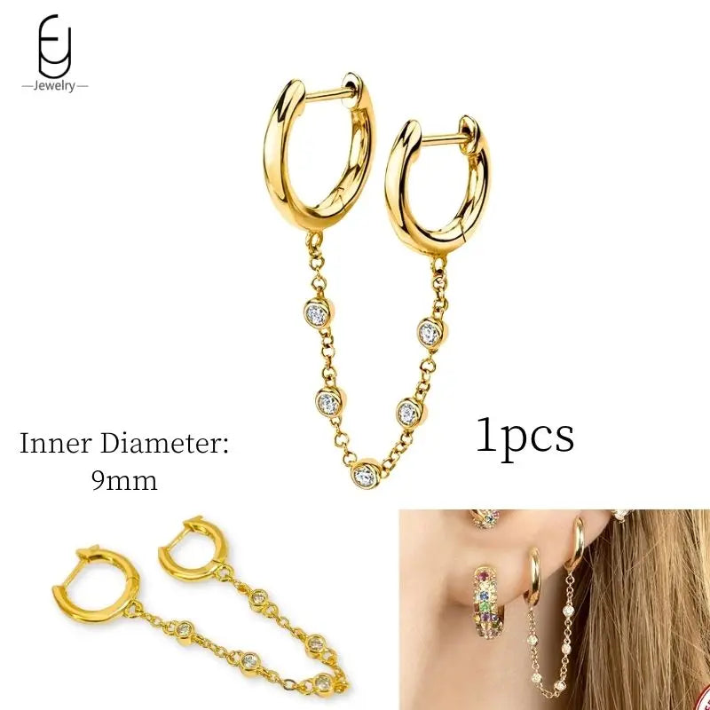 925 Sterling Silver Crystal Drop Earrings for Women - Heart & Flower Studs