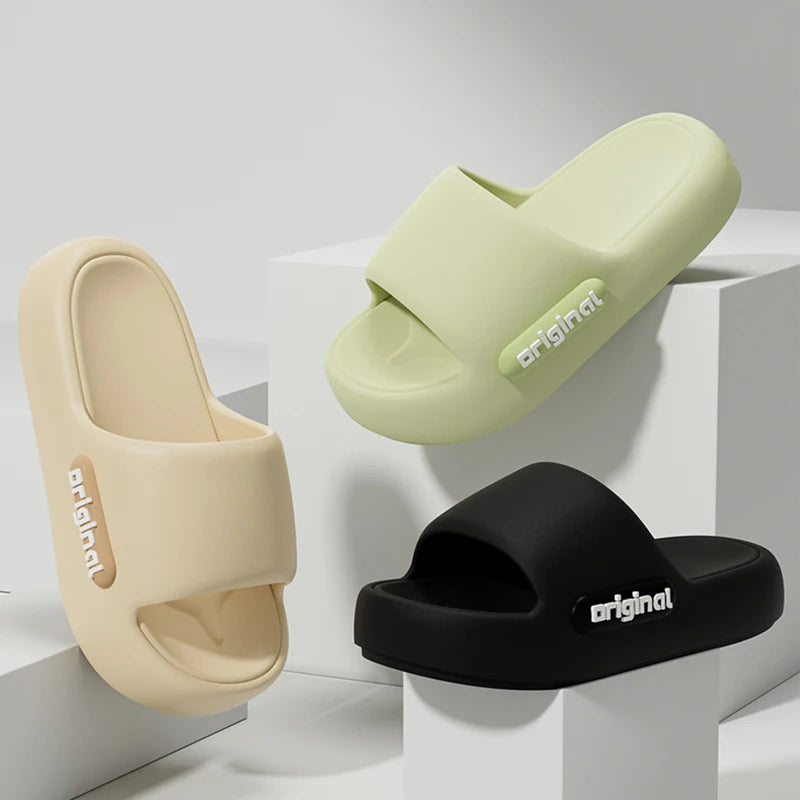 Women's cloud platform slides, soft pillow sandals — view 1 of 18