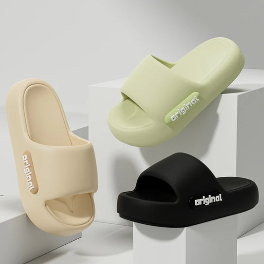 Women's cloud platform slides, soft pillow sandals — view 1 of 18