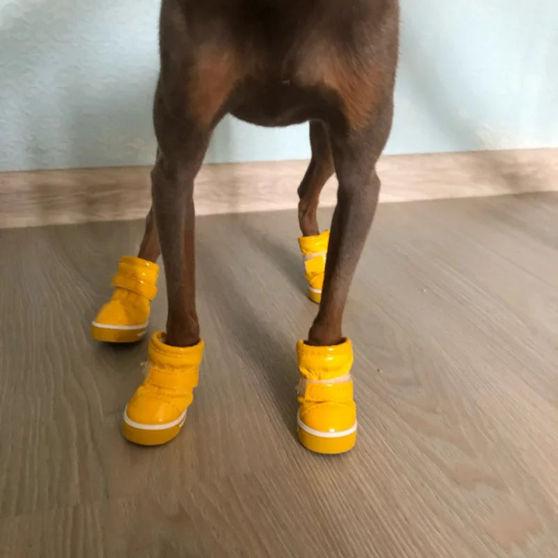 Dog Snow Boots Set of 4 - Warm Anti-Slip Shoes for Small Dogs - photo 6