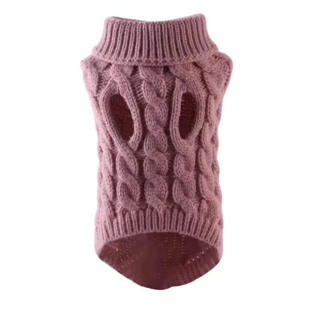 Turtleneck Knit Pet Sweater - Warm Winter Clothes for Small Dogs and Cats - photo 10