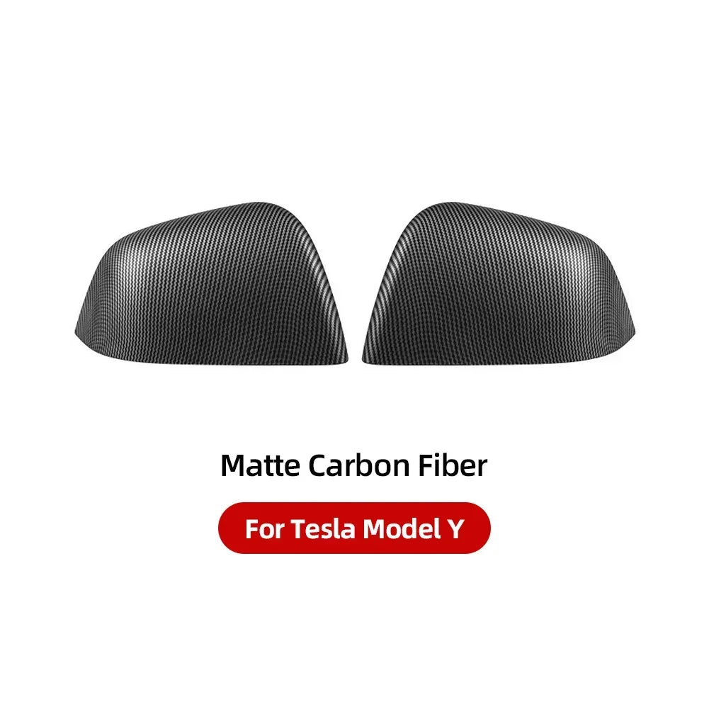2PCS Car ABS Paste Side Door Mirror Cover For Tesla Model 3 Model Y 2021-2023 Auto Exterior Accessories Sides Rearview Cover