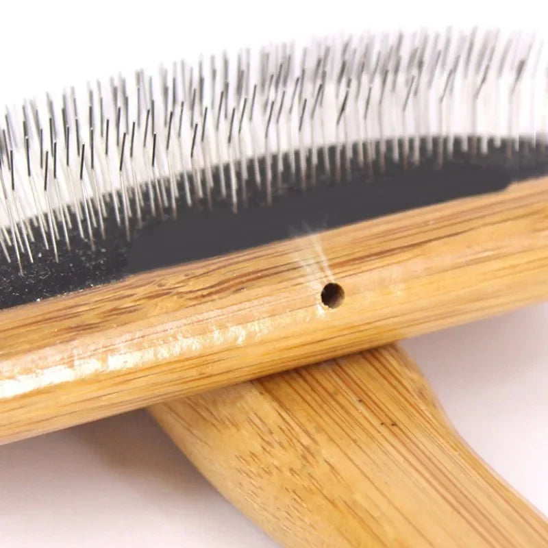 Wooden Dog Grooming Comb - Pet Brush for Knots & Loose Hair - photo 4