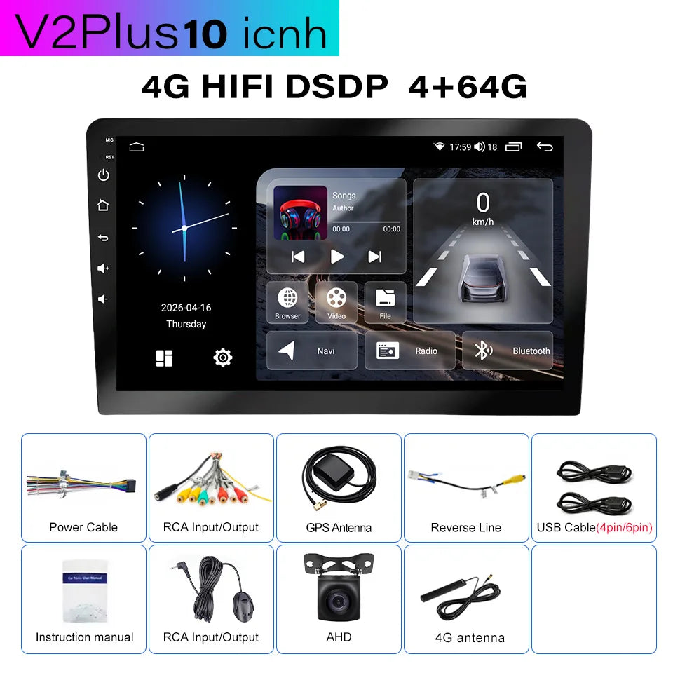 CAIXI Universal 7" 9" 10" 2din Android 16 CarPlay Auto Radio For Volkswagen Fiat Renault Nissan Hyundai Car Multimedia autoradio