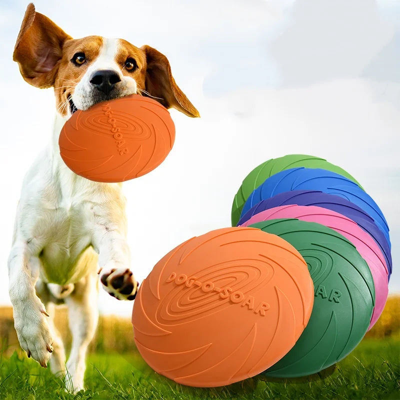 Soft Silicone Flying Disc Dog Toy for Fetch and Training