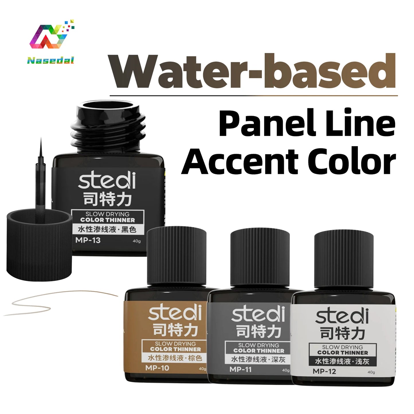 Stedi MP-07~MP-18 Weathering Acrylic Paints 40g for Gundam Military Models Panel Lining DIY Tools Kit DIY Crafting Supplies