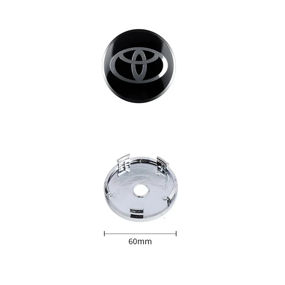 4Pcs 60MM Car Wheel Center Hub Caps Badge Tire Rim Covers For Toyota Fortuner Chr Verso Prius Hiace Yaris TRD Corolla GR Sport