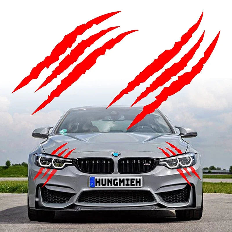 Wolf Claw Car Stickers Car Hood Vinyl Sticker Creative Headlight Decor Decal Monster Claw Scratches Vinyl Film Auto Decoration