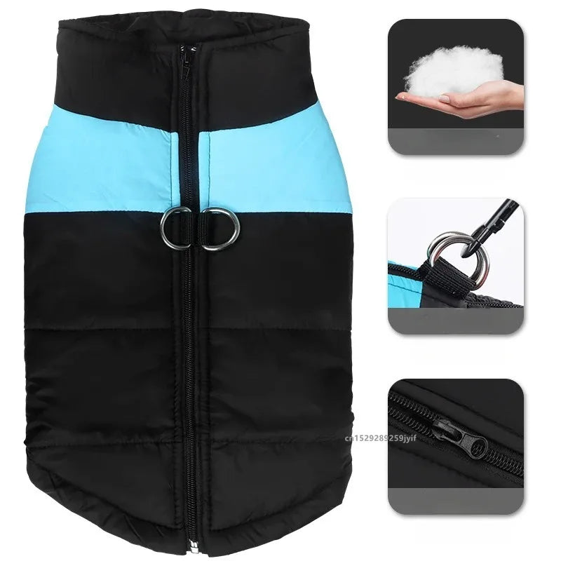 Winter Pet Clothes Warm Big Dog Coat Puppy Clothing Waterproof Pet Vest Jacket For Small Medium Large Dogs Golden Retriever