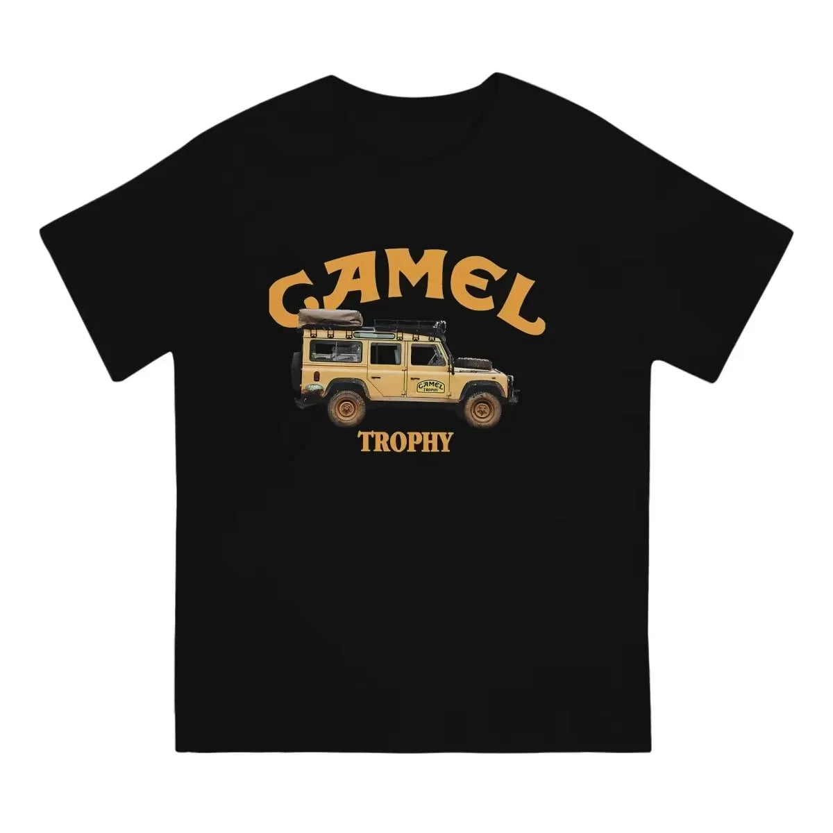 Retro Car Camel Cigarettes T-Shirt Vintage Cotton Tops Tees Short Sleeve Casual Streetwear Men Women Clothing Harajuku