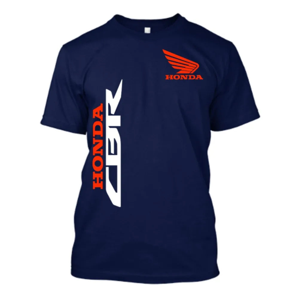 Honda Men's and Women's T-shirt Honda CBR Cycling Tee Summer New Motorcycle Riding Off-road Short-sleeved Spring Racing Top