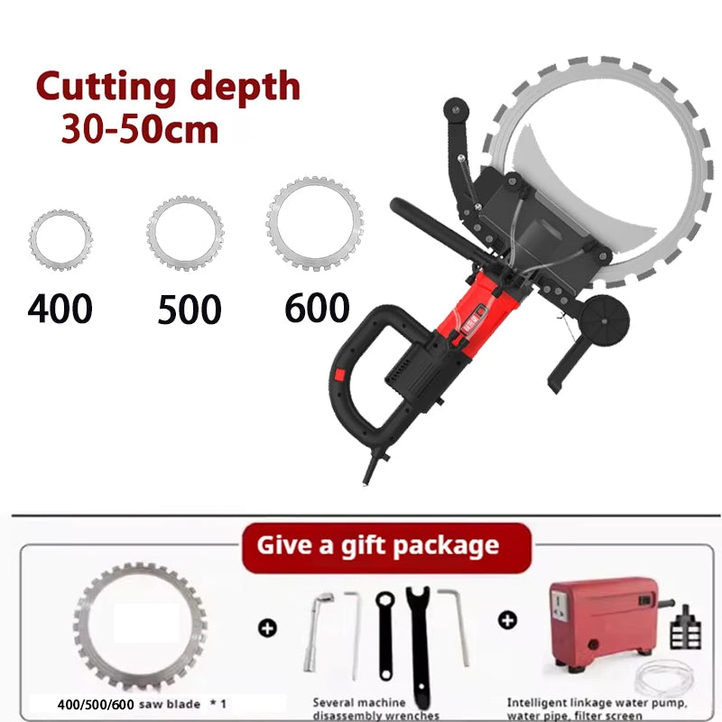 Concrete Ring Saw 300/400/500mm — Electric Wall Cutter for Reinforced Concrete