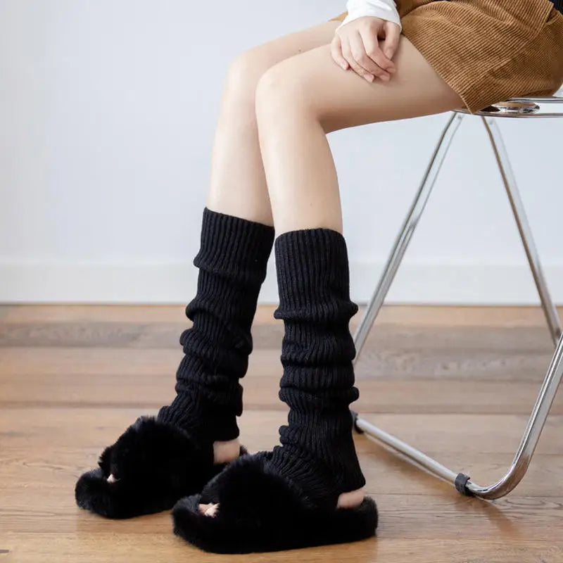 Women's Loose Knit Leg Warmers - Latin Dance & Ballet Leg Covers - photo 3