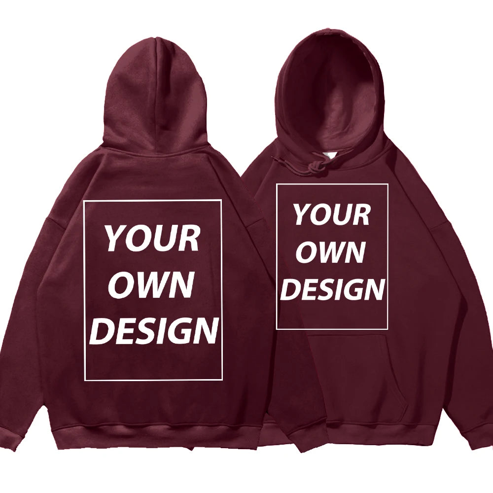 Custom Print Pullover Hoodie, Personalized Sweatshirt
