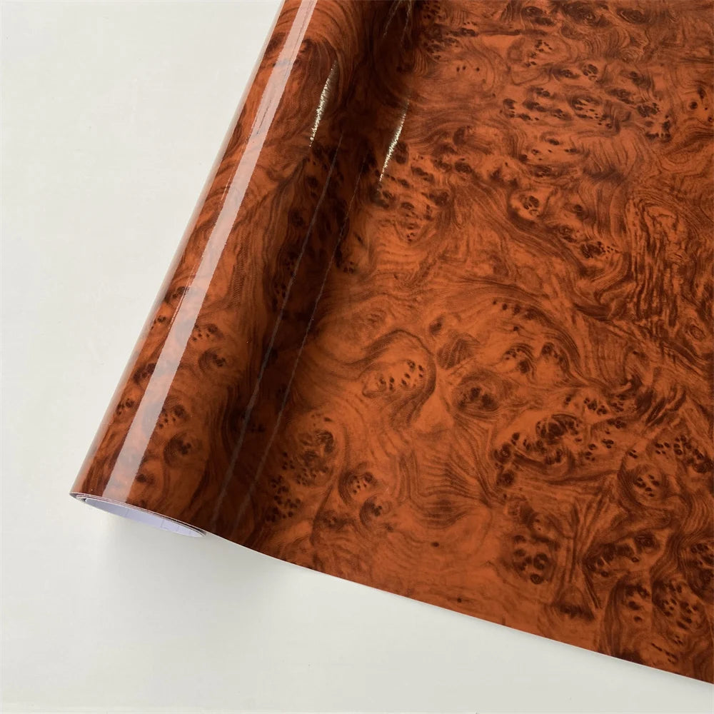 Wood Vinyl Wrap Film Car Sticker Interior Furniture Bubble Free Self Adhesive Wooden Textured Grain Decorative Film Cabinet