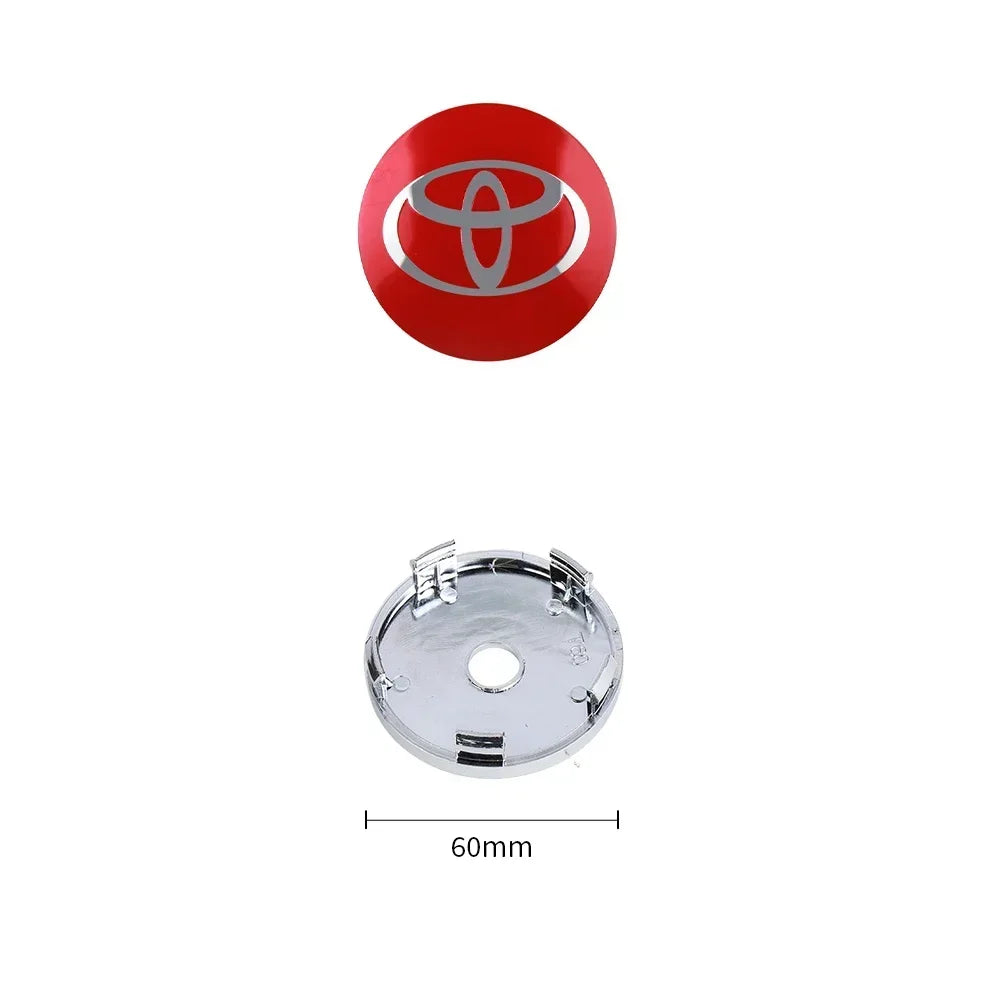 4Pcs 60MM Car Wheel Center Hub Caps Badge Tire Rim Covers For Toyota Fortuner Chr Verso Prius Hiace Yaris TRD Corolla GR Sport