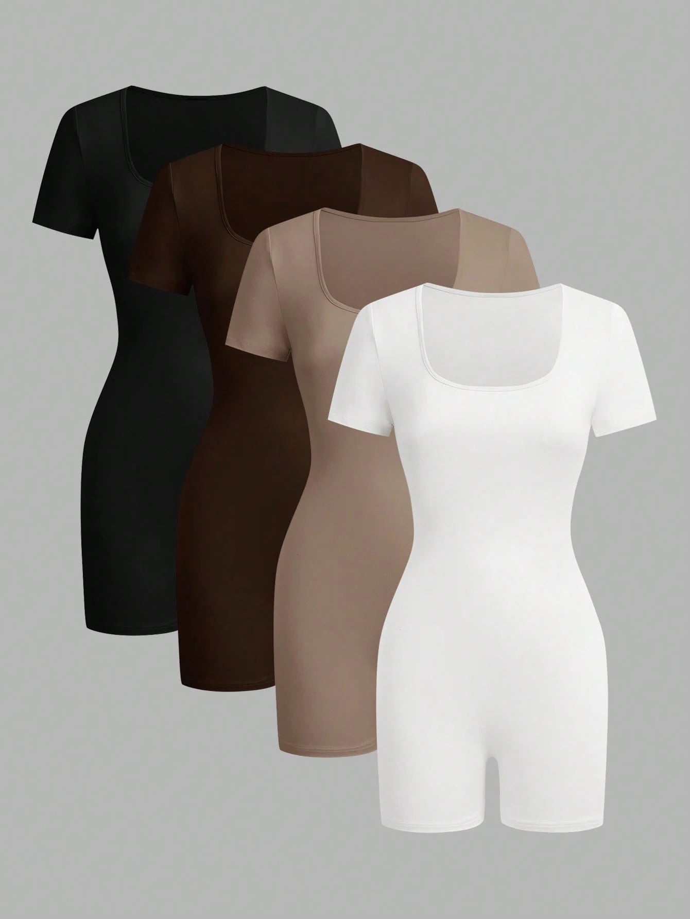 Women's Short-Sleeve Yoga Set — Stretchy Two-Piece Fitness Sports Suit