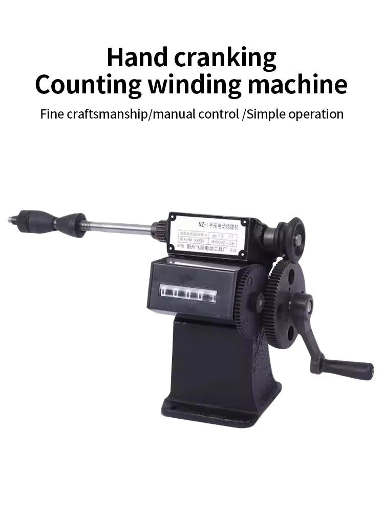 NZ-1 Hand Cranked Coil Winding Machine – Mechanical Counter Small Winding Tool