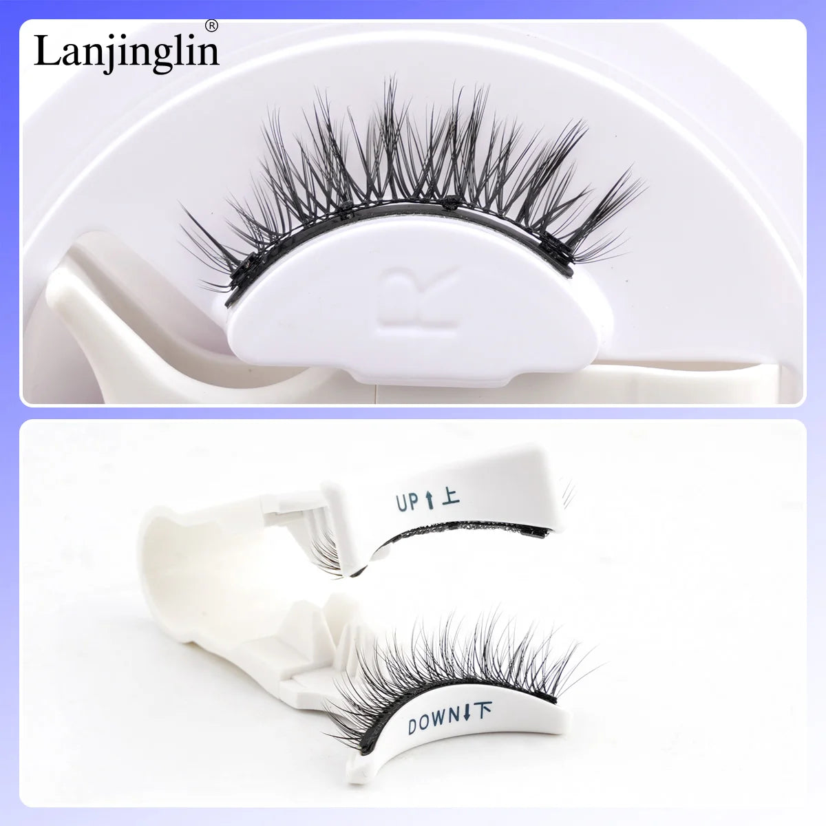 3D Magnetic Eyelashes with Tweezer – Reusable No-Glue False Lashes