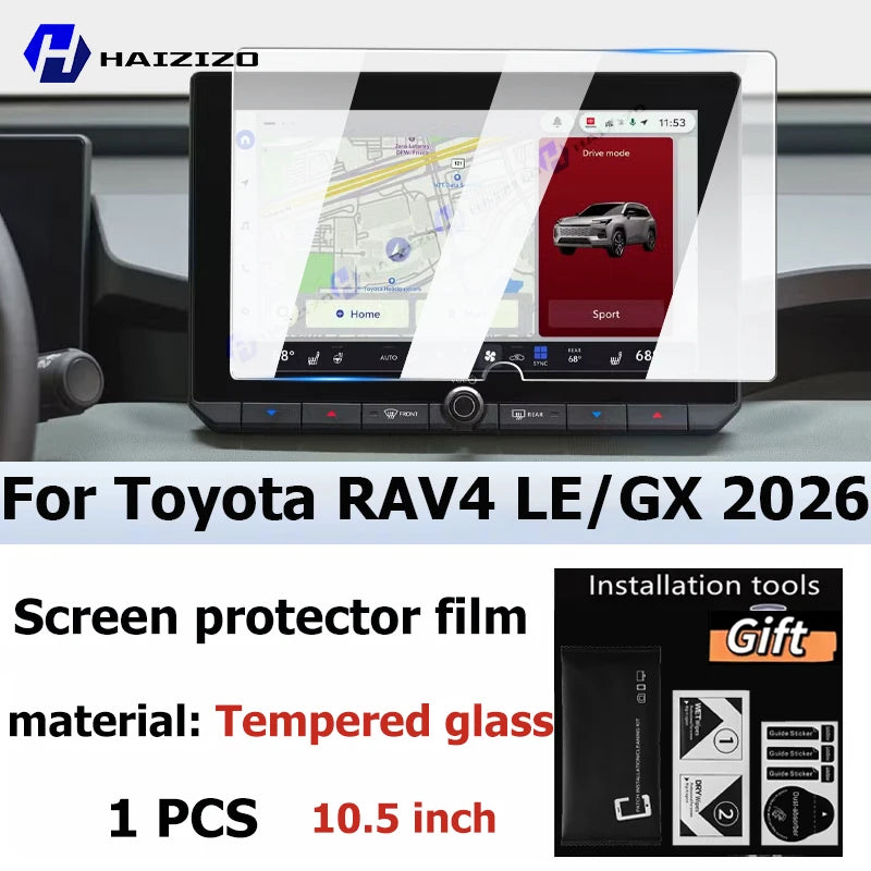 For Toyota RAV4 2026 Car interior GPS navigation matte anti-glare protective film LCD screen tempered glass film accessories
