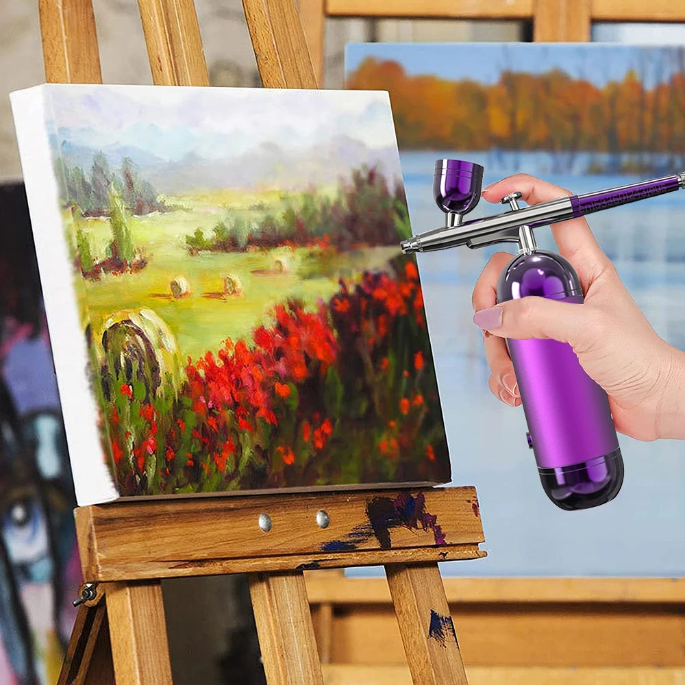 Portable Airbrush Nail With Compressor Airbrush Rechargeable Wireless Handheld Spary Gun for Nails Art Painting Craft